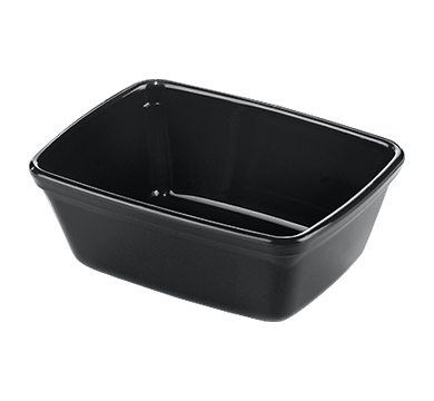 aladdin temp-rite k239 - 6oz / 170ml designer series non-insulated rectangular bowl - black 