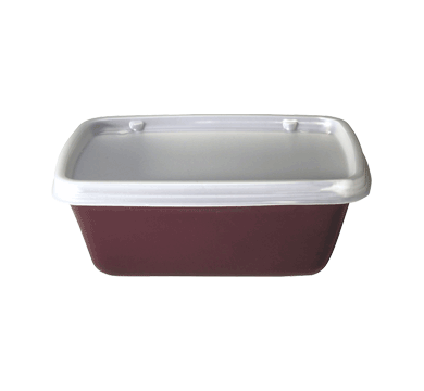 aladdin temp-rite k249 - 6oz / 170ml designer series non-insulated rectangular bowl - burgundy
