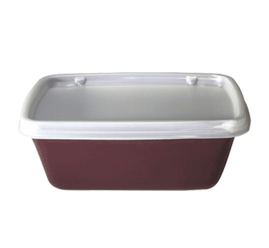 aladdin temp-rite k249 - 6oz / 170ml designer series non-insulated rectangular bowl - burgundy