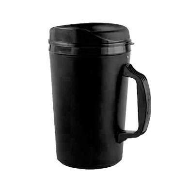 aladdin temp-rite k370 - 34oz / 1l water / beverage jug and lid - black