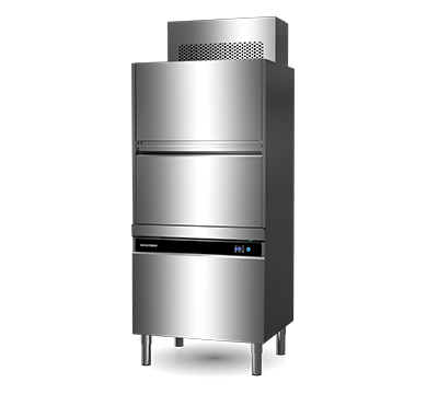 washtech pw1c - front loading warewasher with heat recovery unit - 500mm x 600mm rack