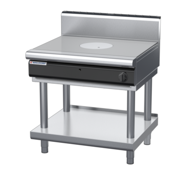 waldorf cue rn8100gh-ls-c0 900mm gas target top on leg stand with high splashback