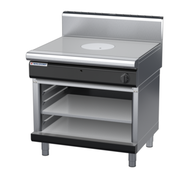 waldorf bold rn8100gh-ob-b0 900mm gas target top on open base with high splashback