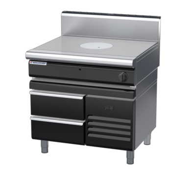 waldorf bold rn8100gh-rb-b0 900mm gas target top on refrigerated base with high splashback