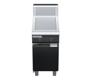 waldorf bold rn8102eh-cd-b0 450mm electric solid top on cabinet base with door and high splashback