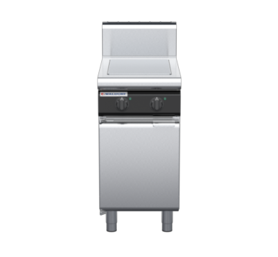 waldorf cue rn8102eh-cd-c0 450mm electric solid top on cabinet base with door and high splashback