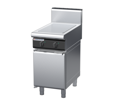 waldorf cue rn8102eh-cd-c0 450mm electric solid top on cabinet base with door and high splashback