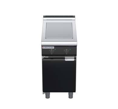 waldorf bold rn8102el-cd-b0 450mm electric solid top on cabinet base with door and low splashback
