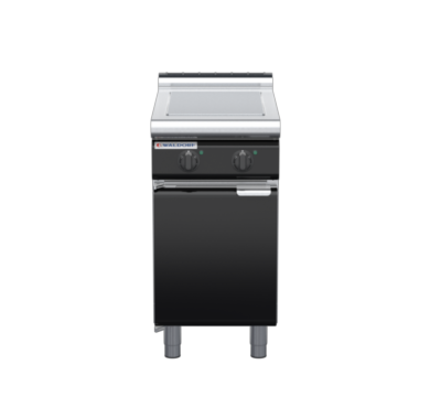 waldorf bold rn8102el-cd-b0 450mm electric solid top on cabinet base with door and low splashback