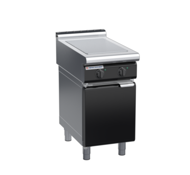 waldorf bold rn8102el-cd-b0 450mm electric solid top on cabinet base with door and low splashback