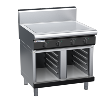 waldorf bold rn8104eh-cb-b0 900mm electric solid top on cabinet base with high splashback
