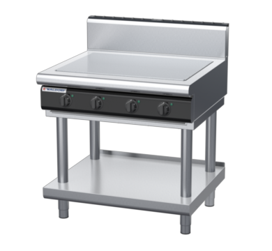 waldorf cue rn8104eh-ls-c0 900mm electric solid top on leg stand with high splashback