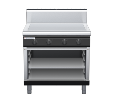 waldorf bold rn8104eh-ob-b0 900mm electric solid top on open base with high splashback