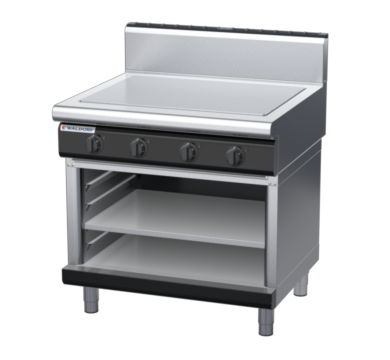 waldorf bold rn8104eh-ob-b0 900mm electric solid top on open base with high splashback