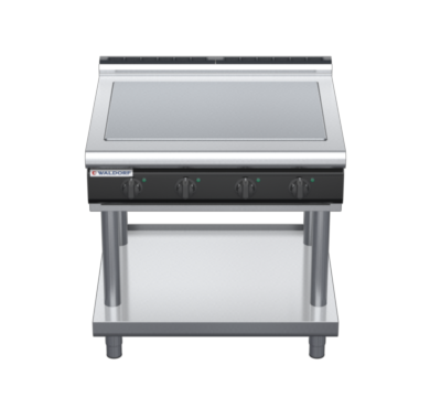 waldorf cue rn8104el-ls-c0 900mm electric solid top on leg stand with low splashback