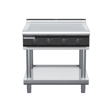 waldorf cue rn8104el-ls-c0 900mm electric solid top on leg stand with low splashback