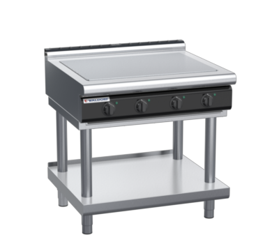 waldorf cue rn8104el-ls-c0 900mm electric solid top on leg stand with low splashback
