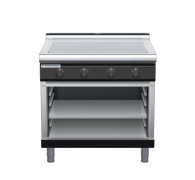 waldorf bold rn8104el-ob-b0 900mm electric solid top on open base with low splashback