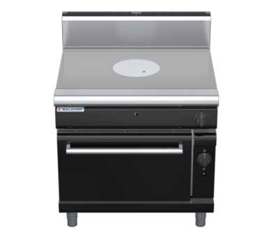 waldorf bold rn8110gch-b0 900mm gas target top oven range with high splashback