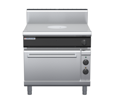waldorf cue rn8110geh-c0 900mm electric target top oven range with high splashback