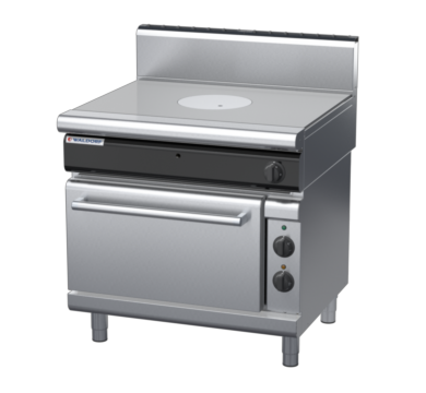waldorf cue rn8110geh-c0 900mm electric target top oven range with high splashback