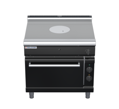 waldorf bold rn8110gecl-b0 900mm electric target top oven range with low splashback
