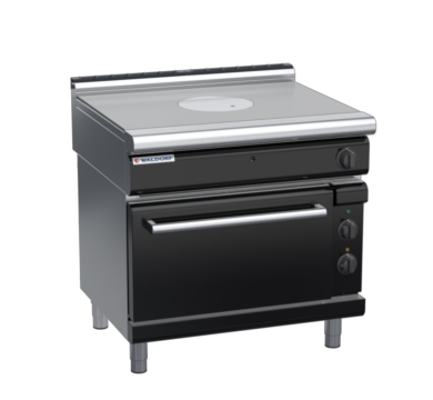 waldorf bold rn8110gecl-b0 900mm electric target top oven range with low splashback