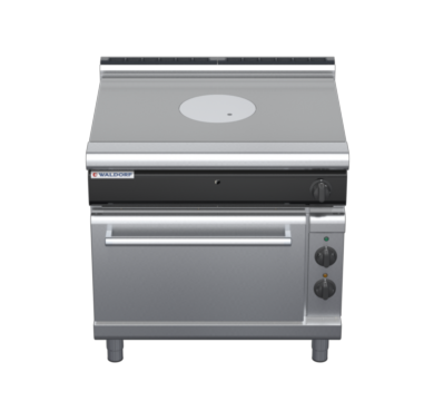 waldorf cue rn8110gel-c0 900mm electric target top oven range with low splashback