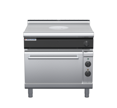 waldorf cue rn8110gel-c0 900mm electric target top oven range with low splashback