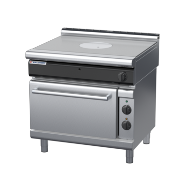 waldorf cue rn8110gel-c0 900mm electric target top oven range with low splashback