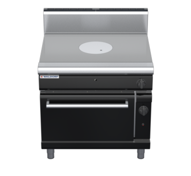 waldorf bold rn8110gh-b0 900mm gas target top oven range with high splashback