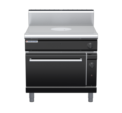 waldorf bold rn8110gh-b0 900mm gas target top oven range with high splashback