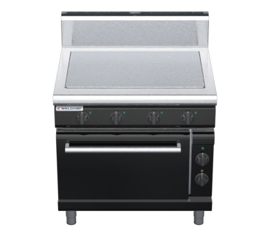 waldorf bold rn8114eh-b0 900mm electric solid top oven range with high splashback
