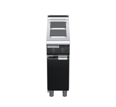 waldorf bold rn8200el-cd-b0 300mm electric cooktop sealed hobs on cabinet base with door and low splashback