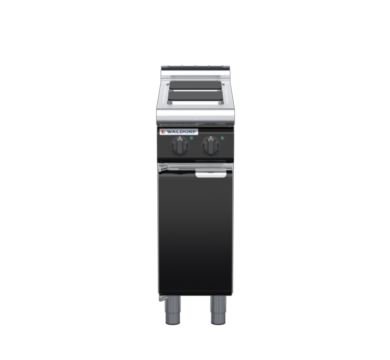 waldorf bold rn8200el-cd-b0 300mm electric cooktop sealed hobs on cabinet base with door and low splashback