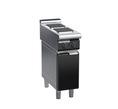 waldorf bold rn8200el-cd-b0 300mm electric cooktop sealed hobs on cabinet base with door and low splashback