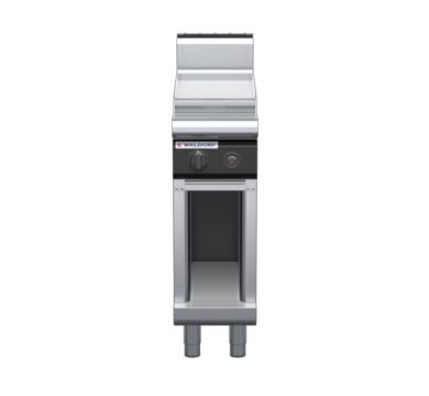 waldorf cue rn8203gh-cb-c0 300mm gas cooktop on cabinet base with high splashback