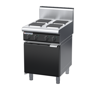 waldorf bold rn8400eh-cd-b0 600mm electric cooktop sealed hobs on cabinet base with door and high splashback