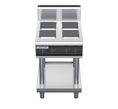 waldorf cue rn8400eh-ls-c0 600mm electric cooktop sealed hobs on leg stand with high splashback