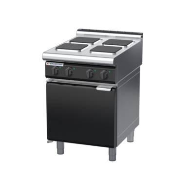 waldorf bold rn8400el-cd-b0 600mm electric cooktop sealed hobs on cabinet base with door and low splashback