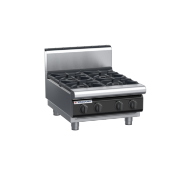 waldorf cue rn8400gh-b-c0 600mm gas cooktop bench model with high splashback