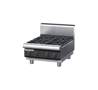 waldorf cue rn8400gh-b-c0 600mm gas cooktop bench model with high splashback
