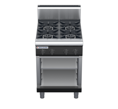 waldorf bold rn8400gh-cb-b0 600mm gas cooktop on cabinet base with high splashback