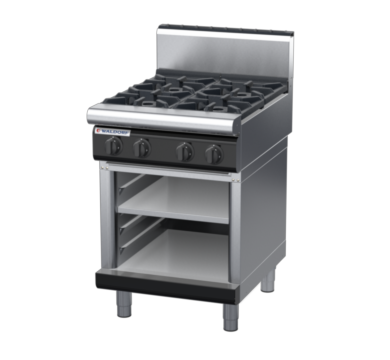 waldorf bold rn8400gh-cb-b0 600mm gas cooktop on cabinet base with high splashback