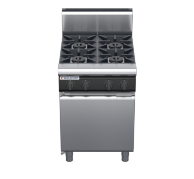 waldorf cue rn8400gh-cd-c0 600mm gas cooktop oncabinet base with door and high splashback