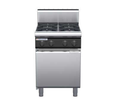 waldorf cue rn8400gh-cd-c0 600mm gas cooktop oncabinet base with door and high splashback