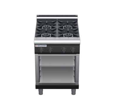 waldorf bold rn8400gl-cb-b0 600mm gas cooktop on cabinet base with low splashback