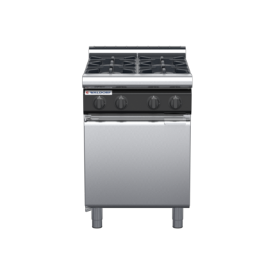waldorf cue rn8400gl-cd-c0 600mm gas cooktop oncabinet base with door and low splashback