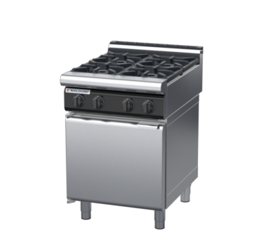 waldorf cue rn8400gl-cd-c0 600mm gas cooktop oncabinet base with door and low splashback
