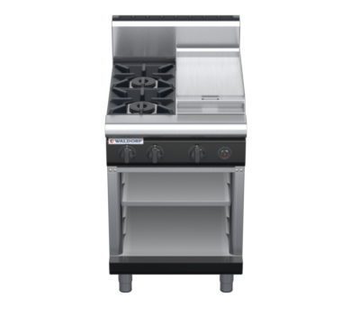 waldorf bold rn8403gh-cb-b0 600mm gas cooktop on cabinet base with high splashback
